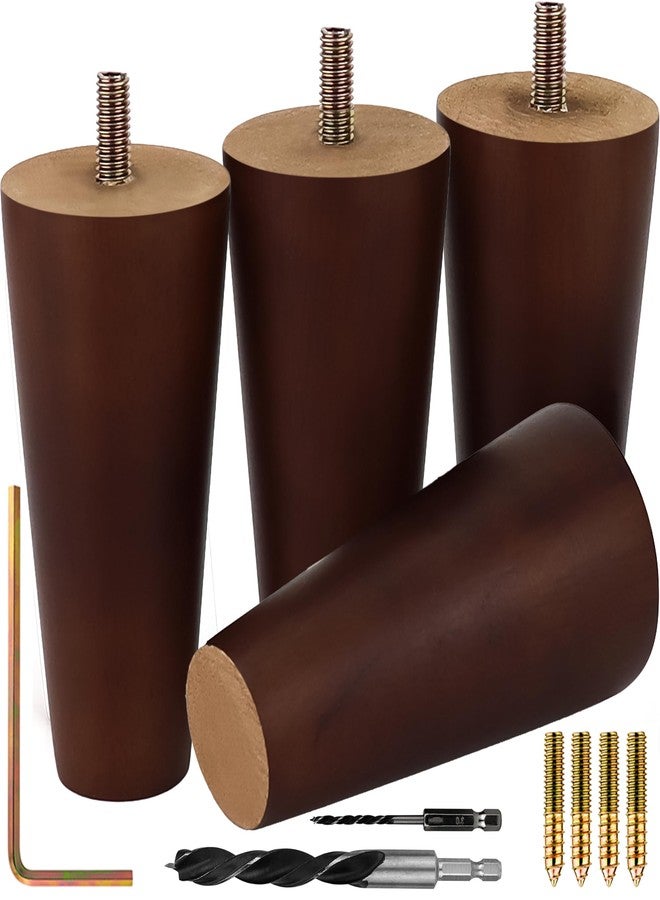 Airy Abode Premium Walnut Wood Furniture Legs (Full Install Kit) - Pick Your Size and Color - Image 1